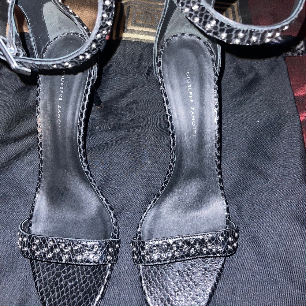 Giuseppe Zanotti Snakeskin Nero Shoes